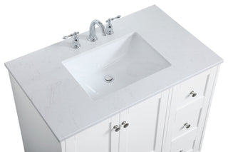 36" Single Bathroom Vanity, White