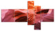 Orange Red Antelope Canyon, Landscape Photo Canvas Print, 60"x32", 5 panels