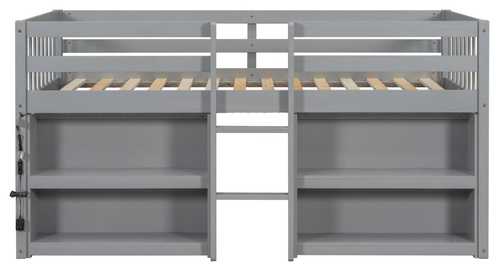 Gewnee Twin Size Kid Low Loft Bed