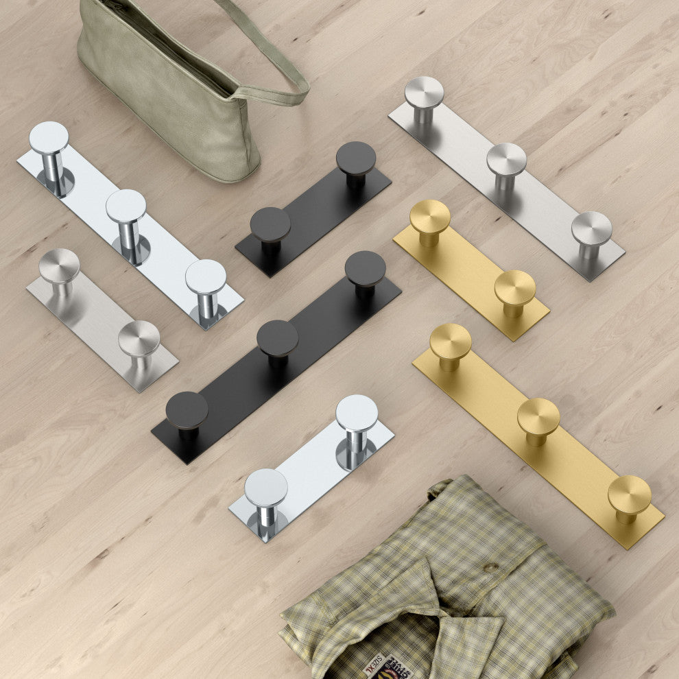 Glam All Modern Decor Hook, Matte Black, Double