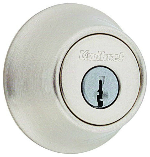 Kwikset 96600-669 Security Single Cylinder Deadbolt, Satin Nickel