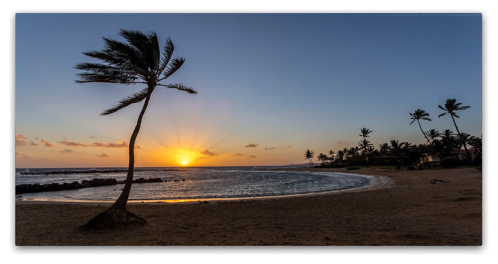 Pierre Leclerc 'Poipu Sunset' Canvas Art, 24x12