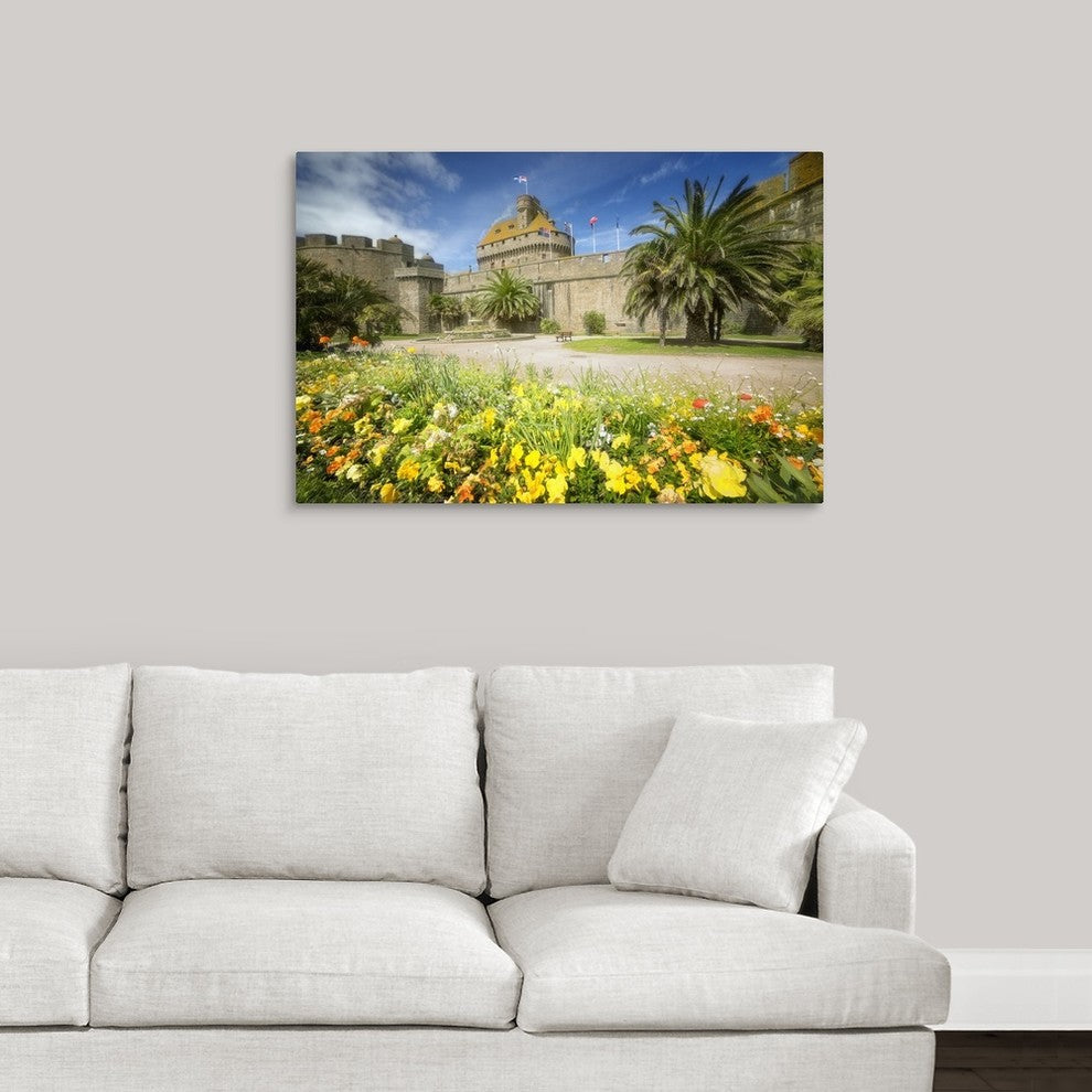 "Saint Malo Castle in Bretagne" Wrapped Canvas Art Print, 36"x24"x1.5"