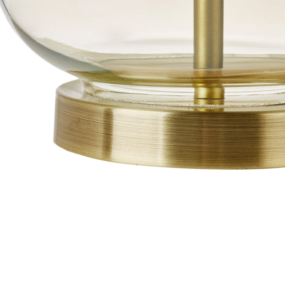 Ellipse Curved Glass Table Lamp Set of 2, Gold