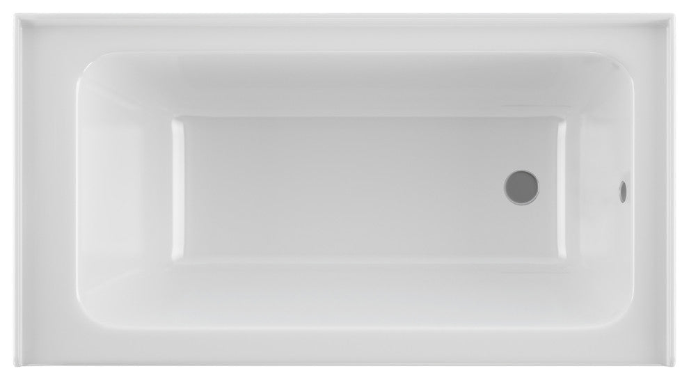 PULSE Tubs White 100% Acrylic Alcove Tub, 32"D, Right