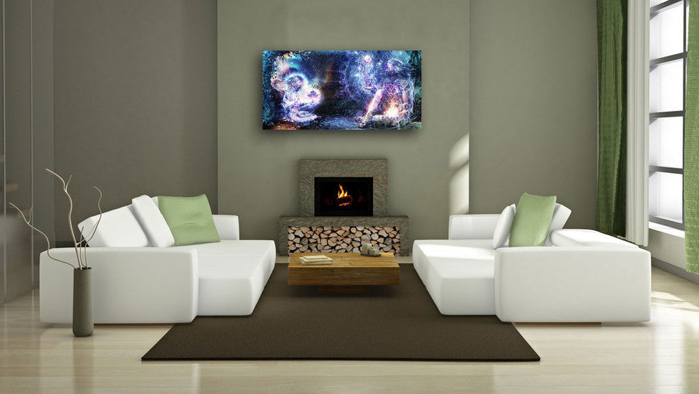 Epic Graffiti "Shoulders and Giants" by Cameron Gray, Giclee Canvas Art, 12"x24"