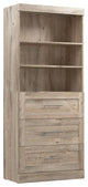 Bestar Pur 36W Closet Organizer with Drawers in Rustic Brown - Engineered Wood
