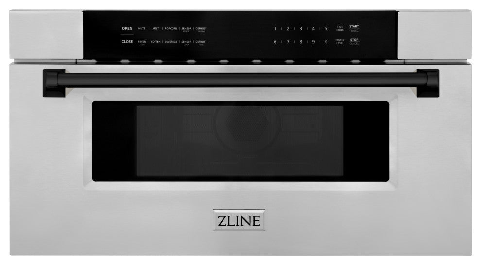ZLINE 30" Microwave Drawer, Stainless Steel and Matte Black, MWDZ-30-MB