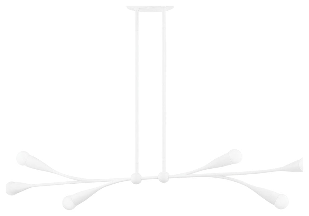 Elsa 6-Light Linear Textured White