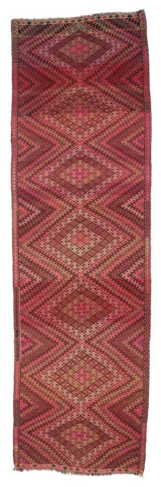 Vintage Anatolian Jijim Runner 4' 3" x 14' 2", 51 in. x 170 in.