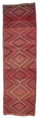 Vintage Anatolian Jijim Runner 4' 3" x 14' 2", 51 in. x 170 in.
