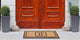 A1HC Rubber and Coir Monogrammed Large Doormat 24"X47.5" Black/Beige, H