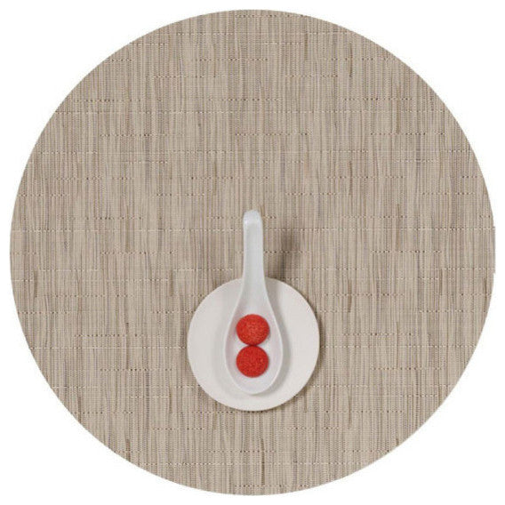 Bamboo Table Mat Round, Oat