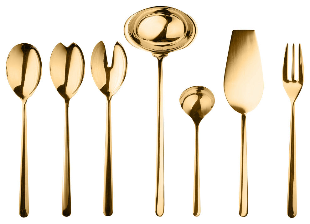 Linea Serving Set, Gold, 7 Pcs.
