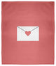 60 x 80 in Love Letter Valentine's Throw Blanket, Coral
