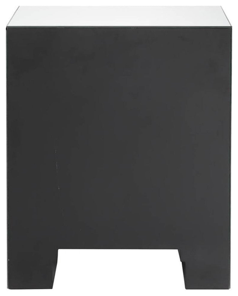 ACME Maisha 2 Drawer Mirrored Nightstand