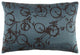 Surya Pedal Power PDP-001 20"x20" Pillow Kit, Sky Blue/Black