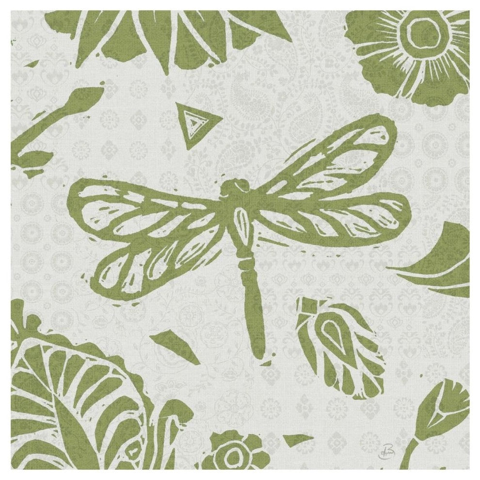 "Nordic Woodcut VIII" Digital Paper Print by Daphne Brissonnet, 20"x20"