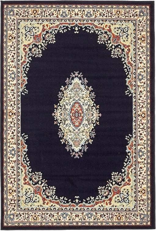Unique Loom Navy Blue Washington Reza 4' 0 x 6' 0 Area Rug