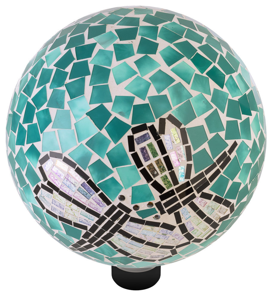 10" Mosaic Dragonfly Duo Gazing Globe