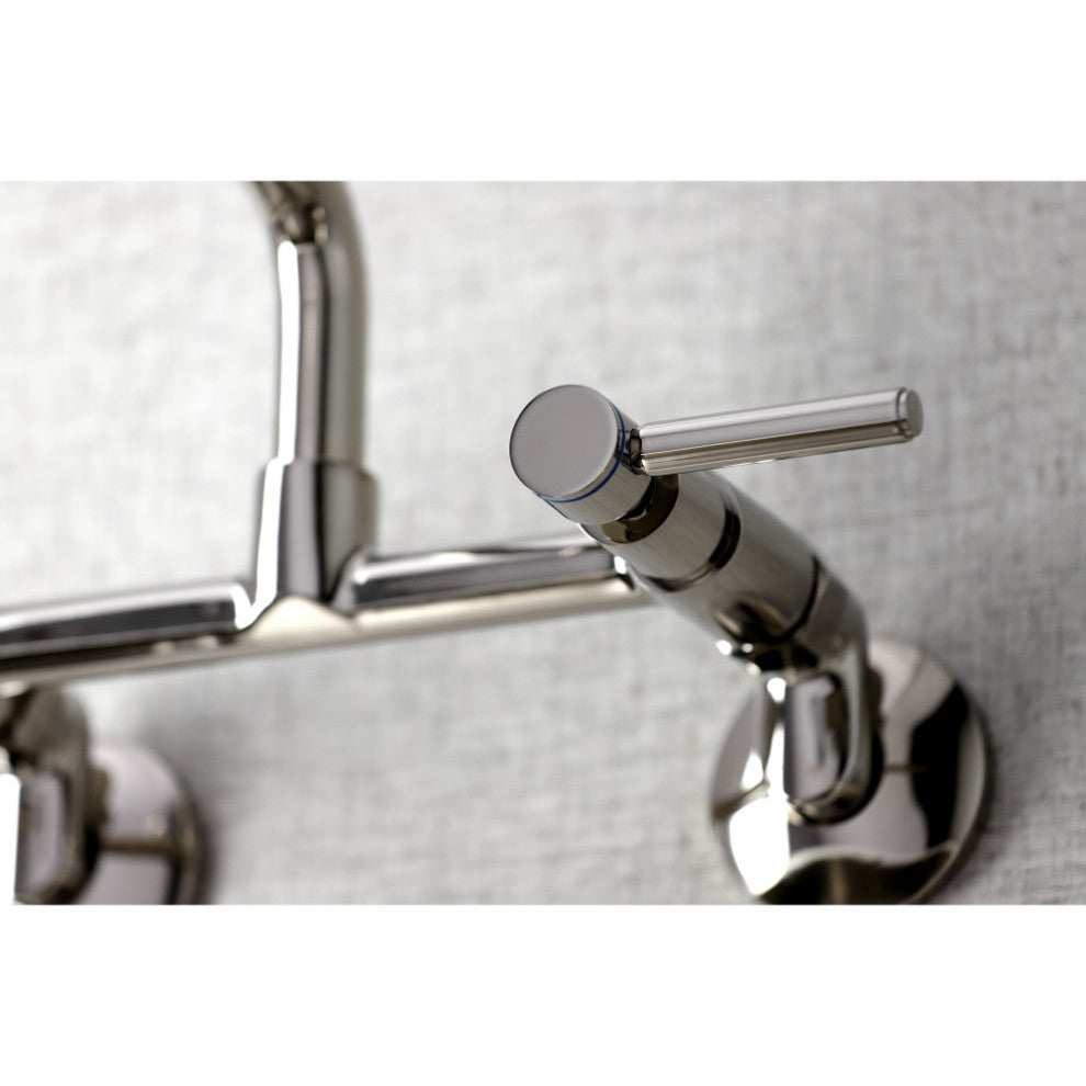 KS823PN Concord Two-Handle Wall-Mount Kitchen Faucet, Polished Nickel