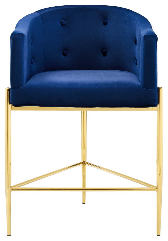 Savour Tufted Performance Velvet Counter Stool Set of 2