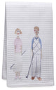 Waffle Weave Guest Towel, Hemmed Edge, Golf Couple