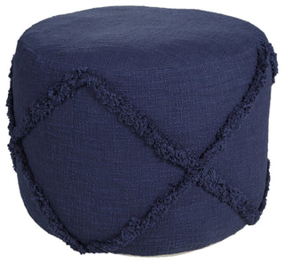 Solid Textured Decorative Diamond Pouf Ottoman
