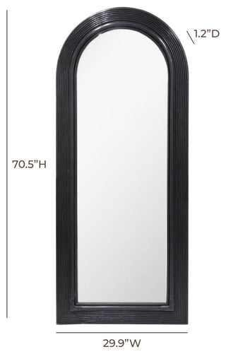 Tanya Floor Mirror, Black
