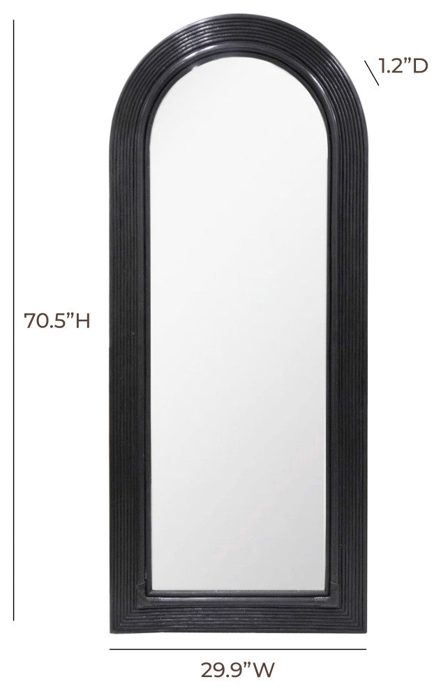 Tanya Floor Mirror, Black