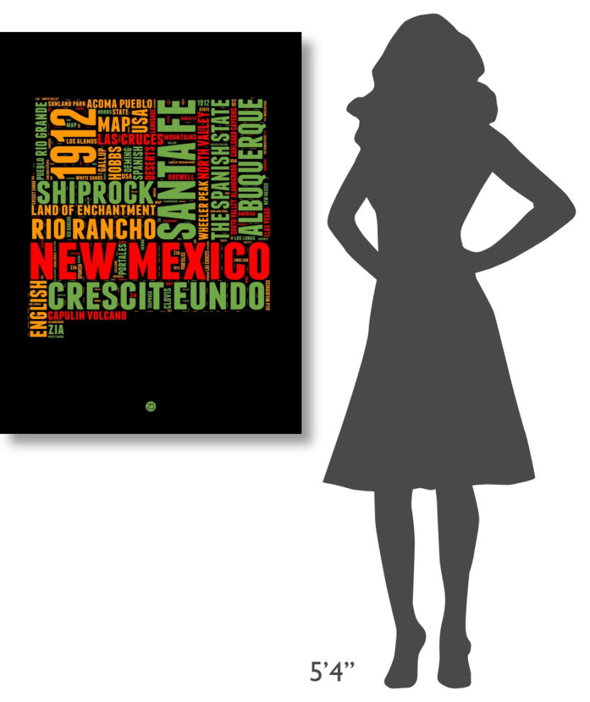 "New Mexico Word Cloud 1" Fine Art Print