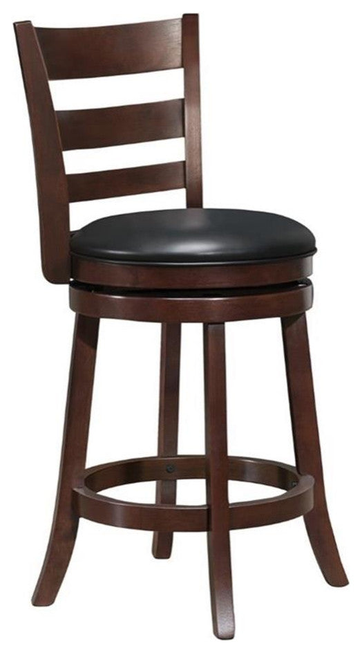 Homelegance Edmond Ladder Back Counter Height Chair, Dark Cherry
