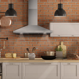 5-Piece Kitchen, 36" Freestanding Gas Range and 36" Wall Mount Range Hood