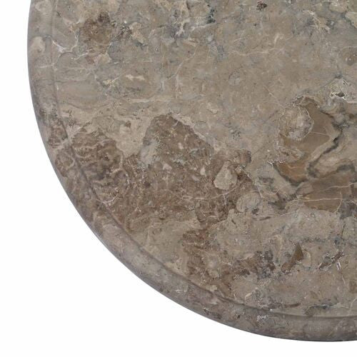 vidaXL Table Top Dining Table Top Replacement for Office Gray Ã˜15.7"x1" Marble