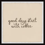 "Start With Coffee" Framed Painting Print, 12x12