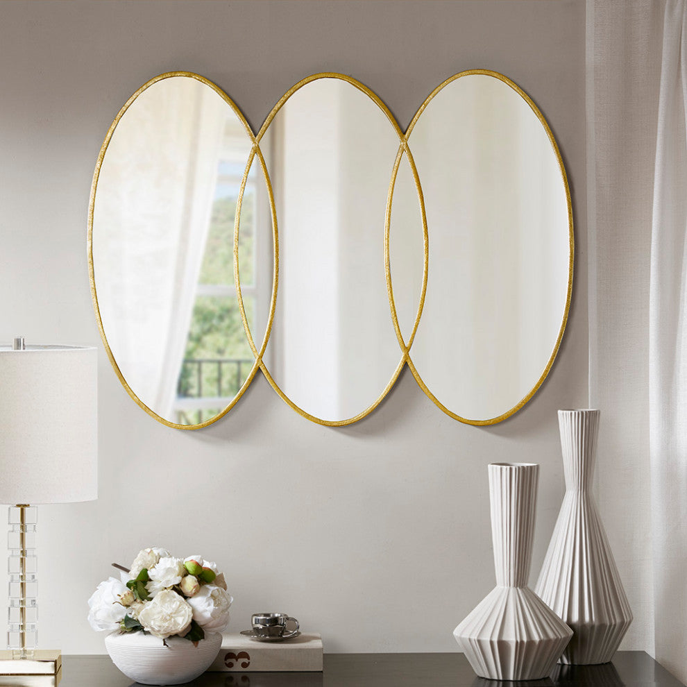 Madison Park Signature Eclipse Silver Trio Wall Mirror, Gold