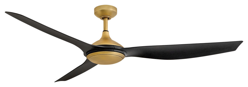Hinkley Talan Talon 64" Led Smart Fan, Heritage Brass