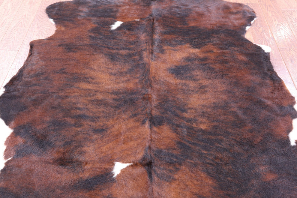6' 5" X 5' 5" Natural Cowhide Rug C1802