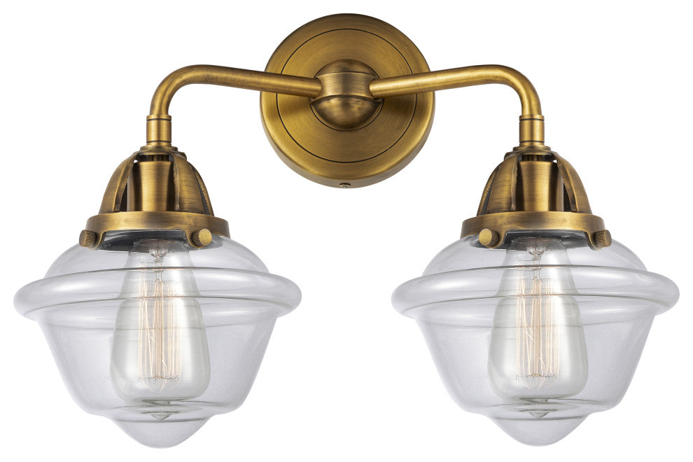 288-2W-BB-G532-LED 2 Light 15.5" Bath Vanity Light, Brushed Brass