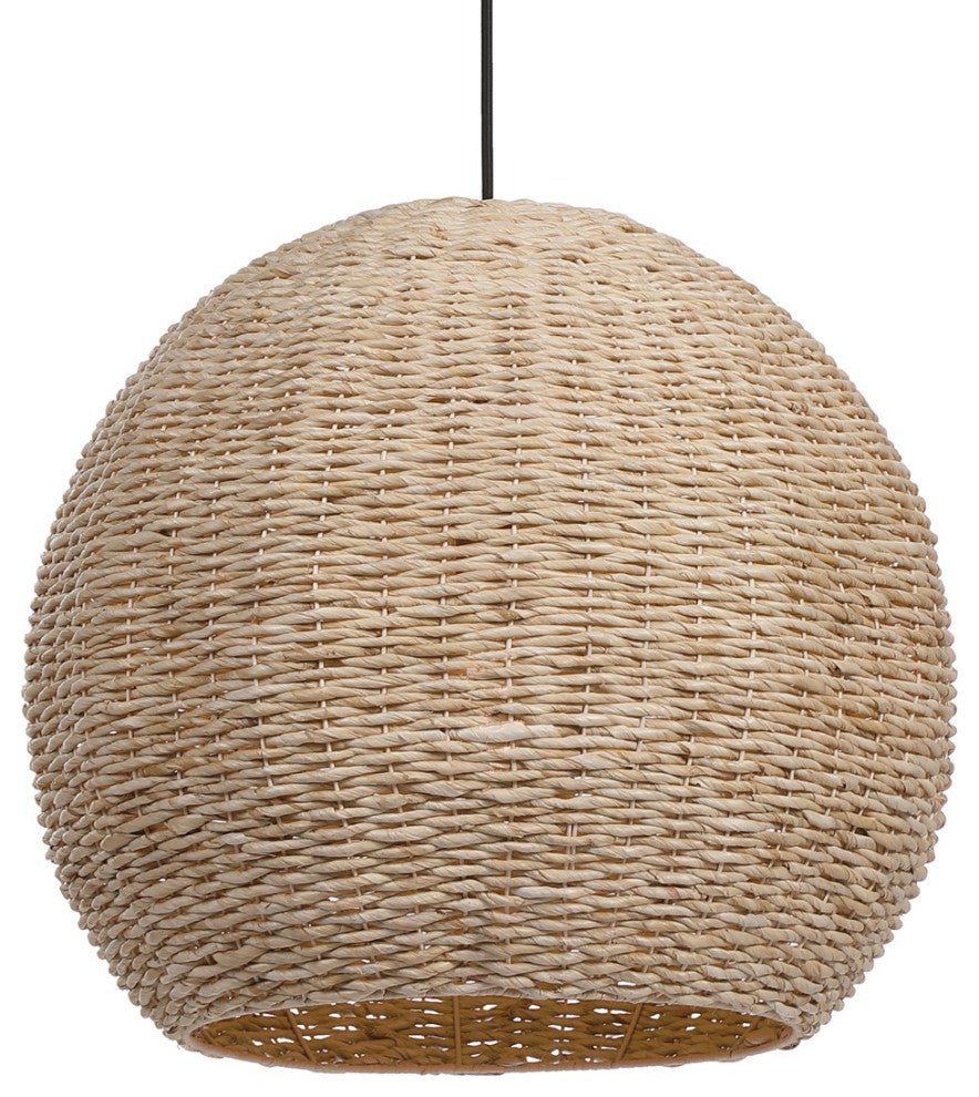 Uttermost Seagrass 1 Light Dome Pendant 21536
