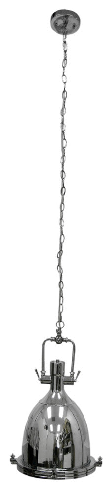 Classic Chrome Finish Pendant Lamp 16 Inch Diameter
