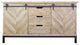 58" X 18" X 33" Natural Wood Iron Wood MDF Buffet Cabinet With Doors and Drawers