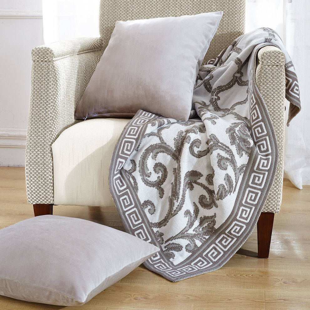 Marisol Knitted Throw and Matching Pillow Shell Combo 3-Piece Set, Marisol