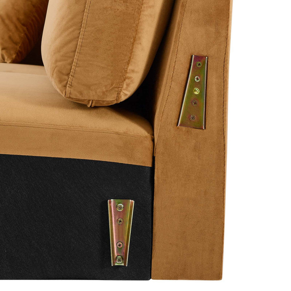 Sofa, Velvet, Brown, Modern, Living Lounge Room Hotel Lobby Hospitality