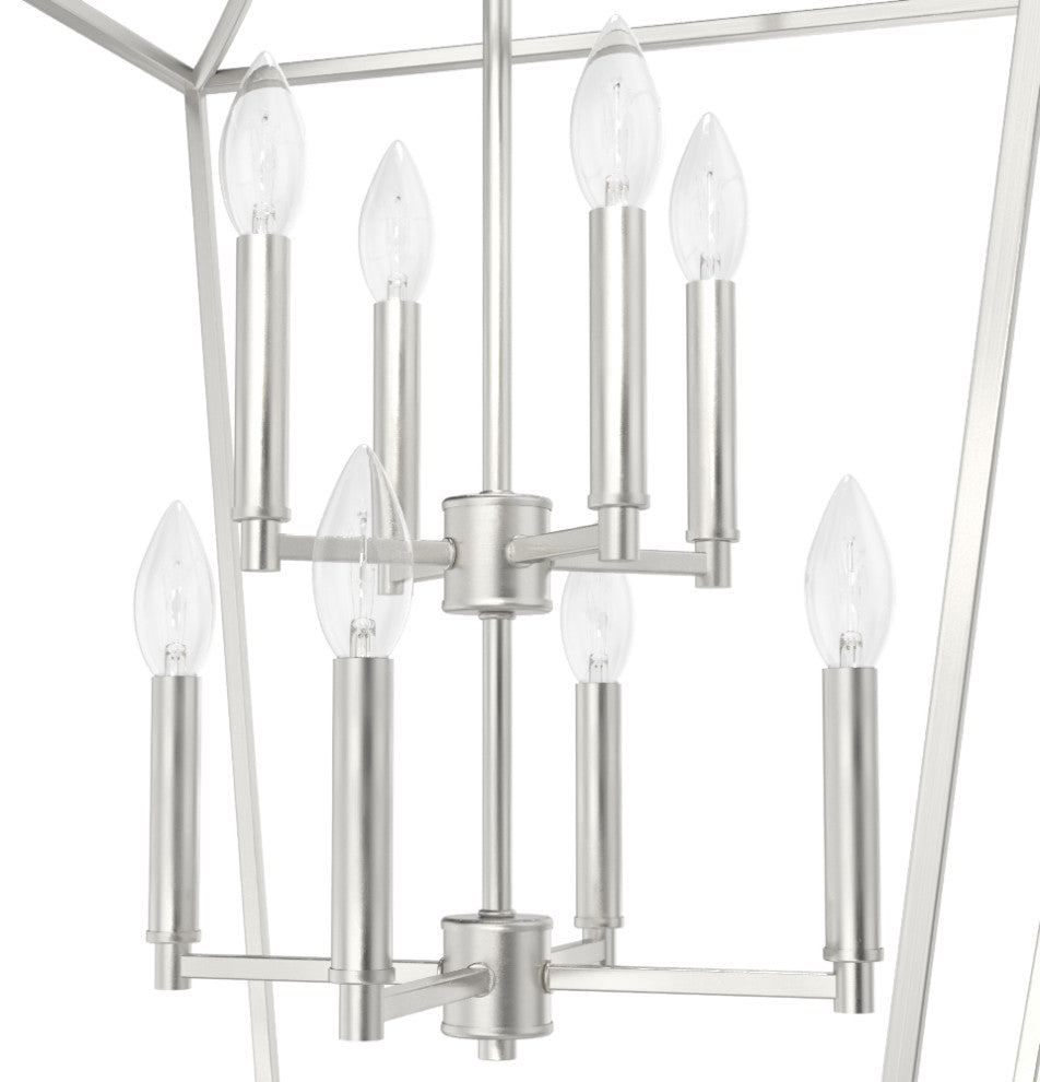 Hunter 23" Laurel Ridge Brushed Nickel 8 Light Pendant Ceiling