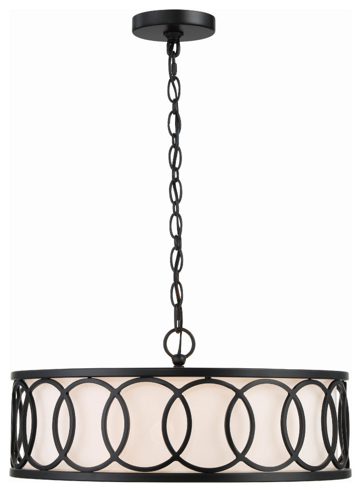 Libby Langdon for Crystorama Graham 6-Light Matte Black Chandelier