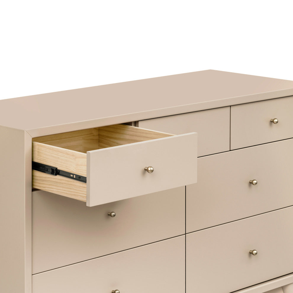 Palma 7-Drawer Assembled Double Dresser, Taupe