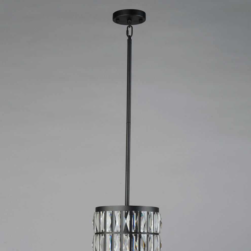 Maxim 21819BC Madeline 10"W Crystal Mini Pendant - Black
