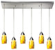 Elk Lighting 110-6RC-YW Milan 6-Light Pendant Light