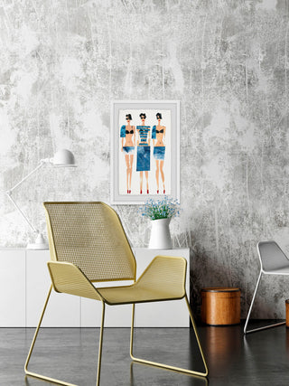 "Blues II" Framed Painting Print, 24"x36"